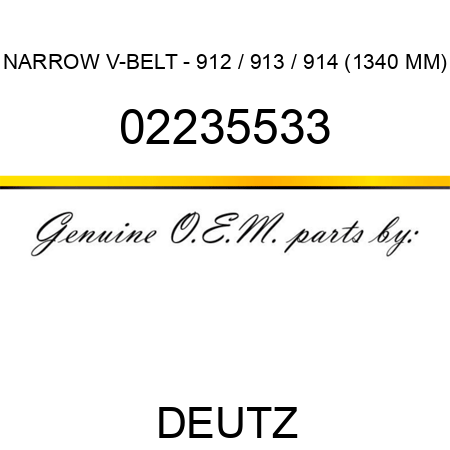NARROW V-BELT - 912 / 913 / 914 (1340 MM) 02235533