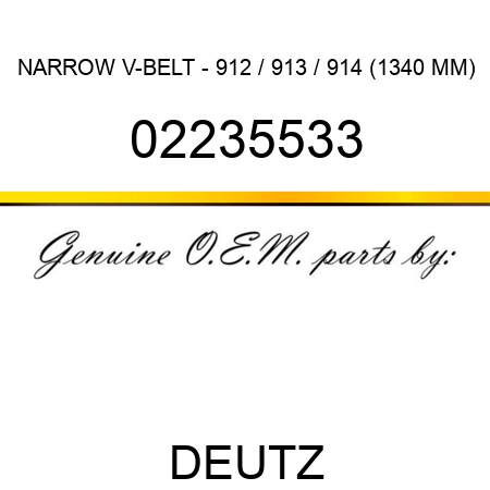 NARROW V-BELT - 912 / 913 / 914 (1340 MM) 02235533