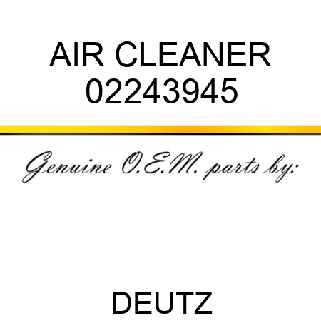 AIR CLEANER 02243945