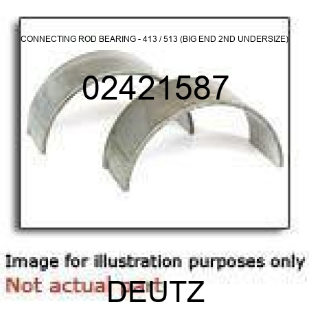 CONNECTING ROD BEARING - 413 / 513 (BIG END, 2ND UNDERSIZE) 02421587