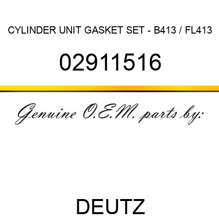 CYLINDER UNIT GASKET SET - B413 / FL413 02911516