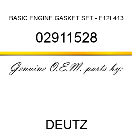 BASIC ENGINE GASKET SET - F12L413 02911528