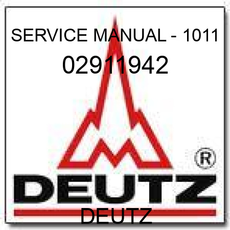 SERVICE MANUAL - 1011 02911942