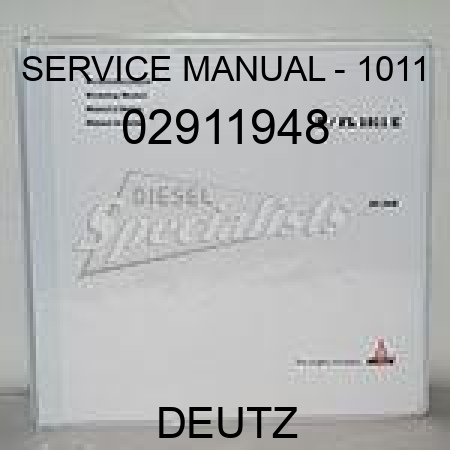 SERVICE MANUAL - 1011 02911948