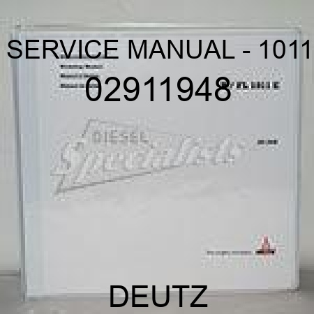 SERVICE MANUAL - 1011 02911948