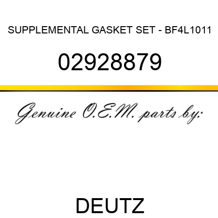 SUPPLEMENTAL GASKET SET - BF4L1011 02928879