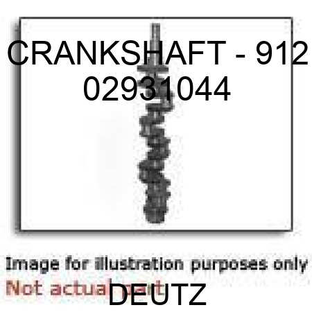 CRANKSHAFT - 912 02931044
