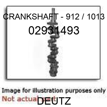 CRANKSHAFT - 912 / 1013 02931493