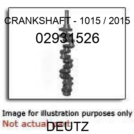 CRANKSHAFT - 1015 / 2015 02931526