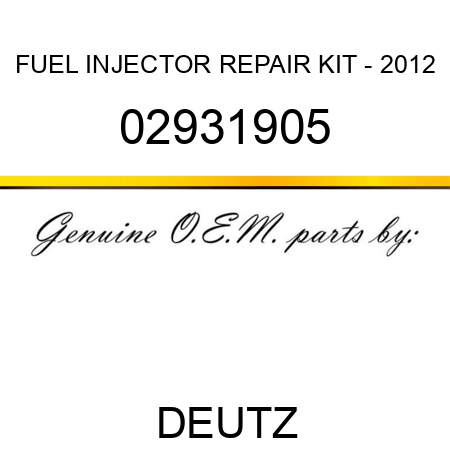 FUEL INJECTOR REPAIR KIT - 2012 02931905