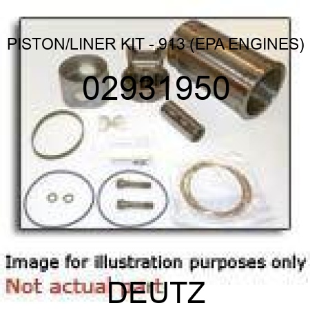 PISTON/LINER KIT - 913 (EPA ENGINES) 02931950