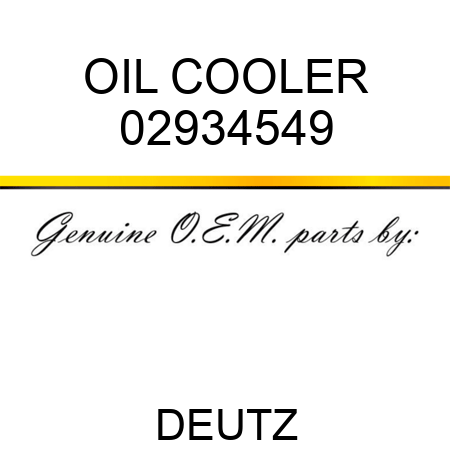 OIL COOLER 02934549