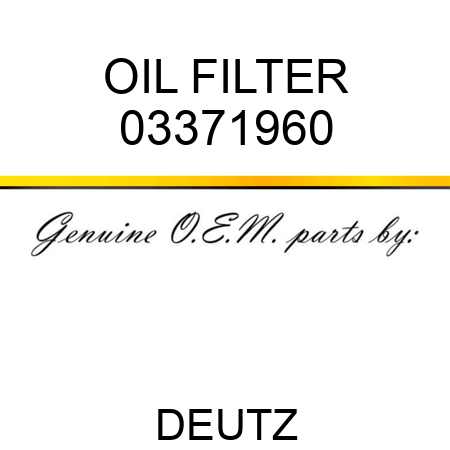 OIL FILTER 03371960