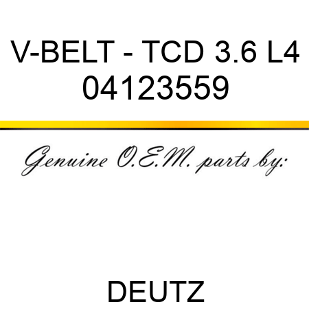 V-BELT - TCD 3.6 L4 04123559