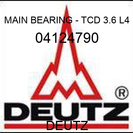 MAIN BEARING - TCD 3.6 L4 04124790