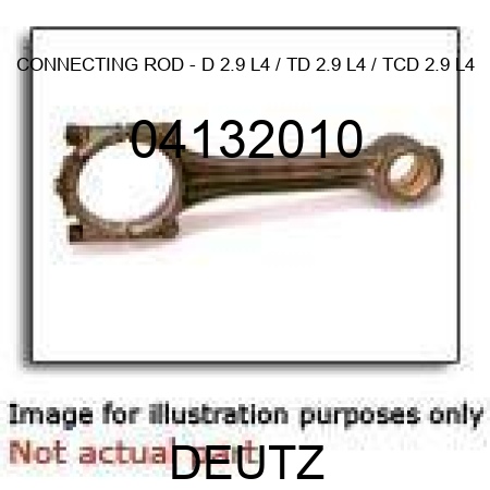 CONNECTING ROD - D 2.9 L4 / TD 2.9 L4 / TCD 2.9 L4 04132010