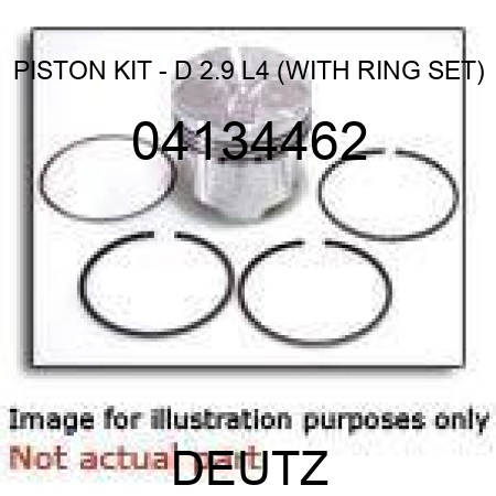 PISTON KIT - D 2.9 L4 (WITH RING SET) 04134462
