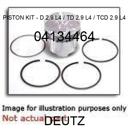 PISTON KIT - D 2.9 L4 / TD 2.9 L4 / TCD 2.9 L4 04134464