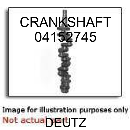 CRANKSHAFT 04152745