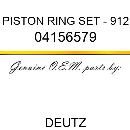 PISTON RING SET - 912 04156579