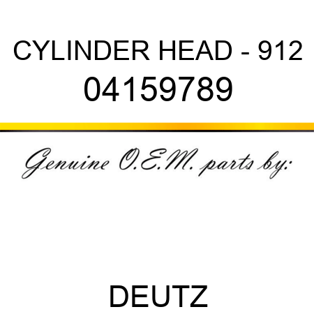 CYLINDER HEAD - 912 04159789