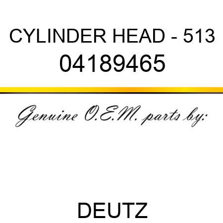 CYLINDER HEAD - 513 04189465