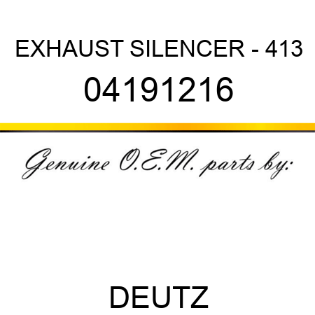 EXHAUST SILENCER - 413 04191216