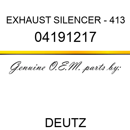 EXHAUST SILENCER - 413 04191217