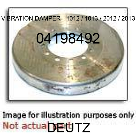 VIBRATION DAMPER - 1012 / 1013 / 2012 / 2013 04198492