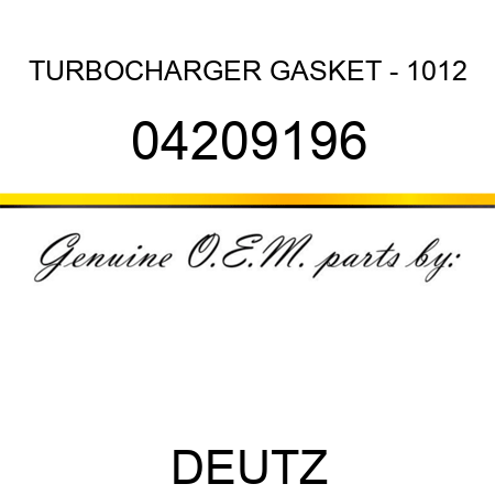 TURBOCHARGER GASKET - 1012 04209196