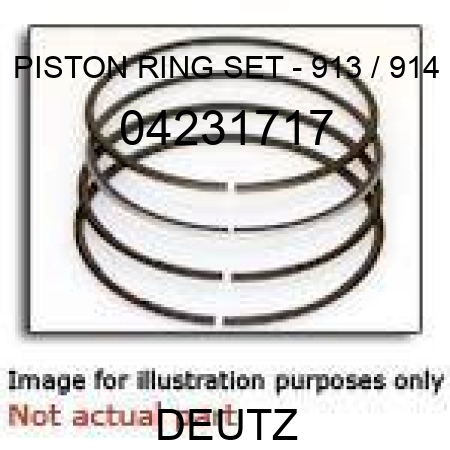 PISTON RING SET - 913 / 914 04231717