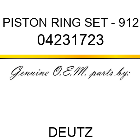 PISTON RING SET - 912 04231723