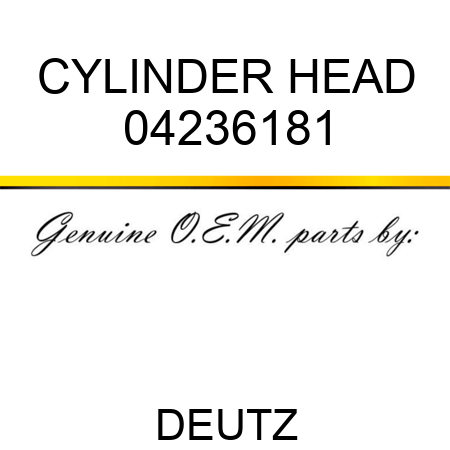 CYLINDER HEAD 04236181