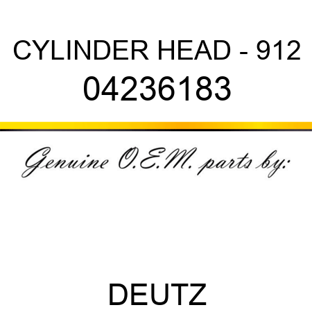 CYLINDER HEAD - 912 04236183