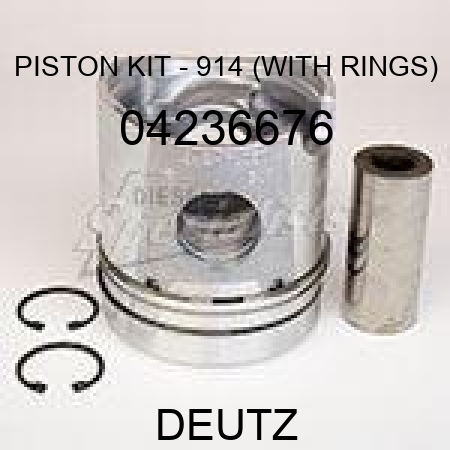 PISTON KIT - 914 (WITH RINGS) 04236676