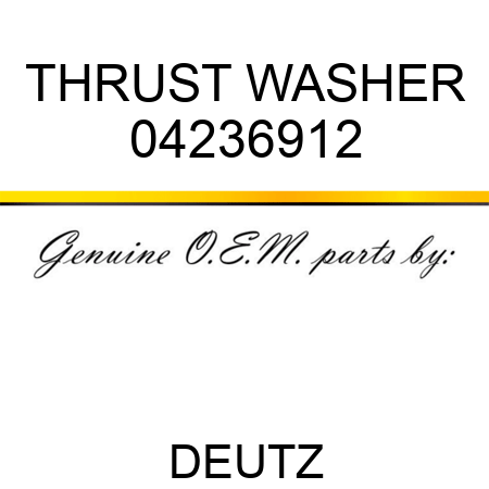 THRUST WASHER 04236912