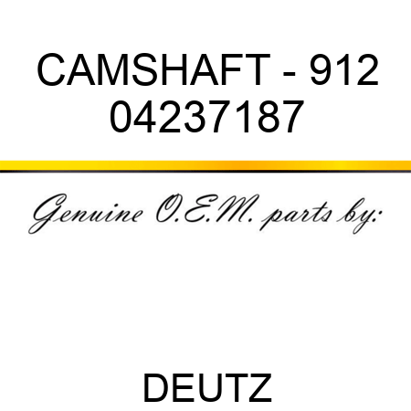 CAMSHAFT - 912 04237187