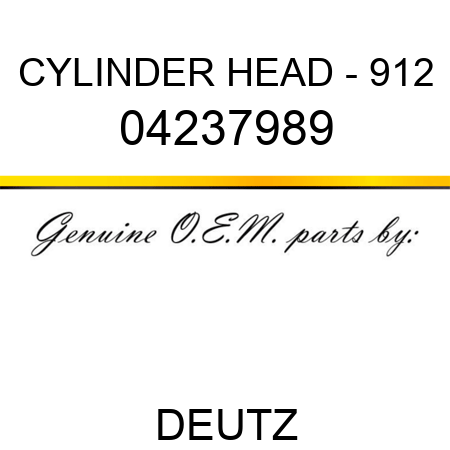 CYLINDER HEAD - 912 04237989