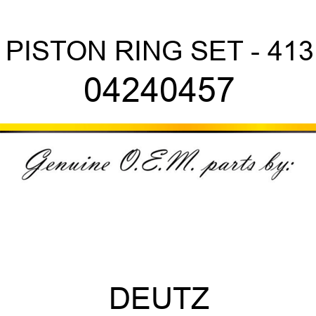 PISTON RING SET - 413 04240457