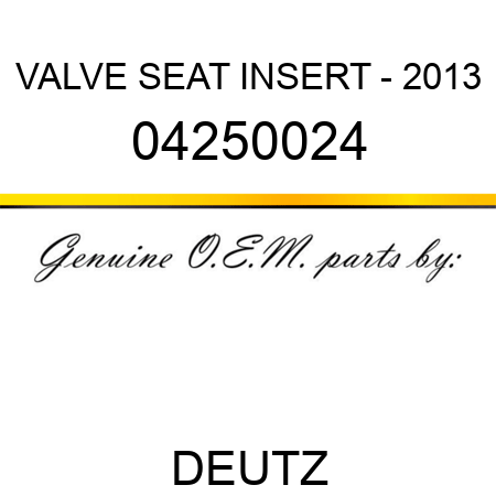 VALVE SEAT INSERT - 2013 04250024
