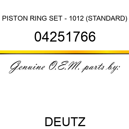 PISTON RING SET - 1012 (STANDARD) 04251766