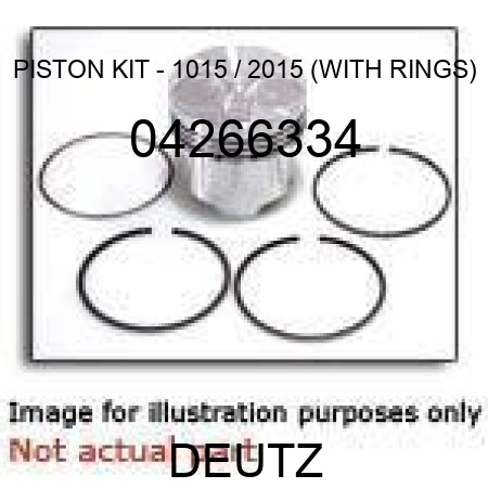 PISTON KIT - 1015 / 2015 (WITH RINGS) 04266334