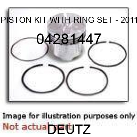 PISTON KIT WITH RING SET - 2011 04281447