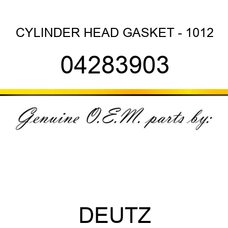 CYLINDER HEAD GASKET - 1012 04283903