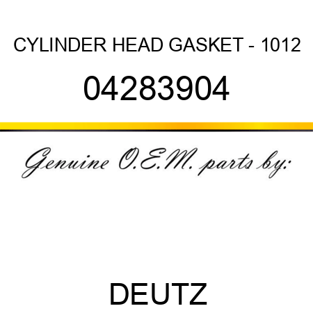 CYLINDER HEAD GASKET - 1012 04283904