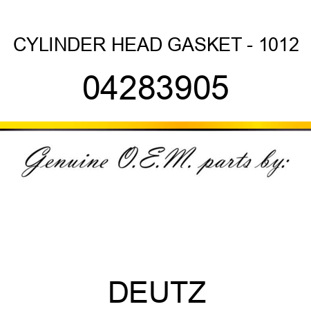 CYLINDER HEAD GASKET - 1012 04283905