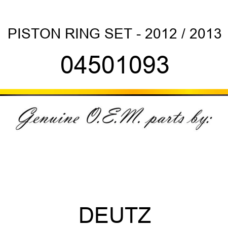 PISTON RING SET - 2012 / 2013 04501093