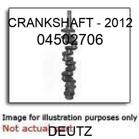 CRANKSHAFT - 2012 04502706