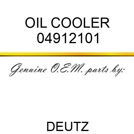 OIL COOLER 04912101
