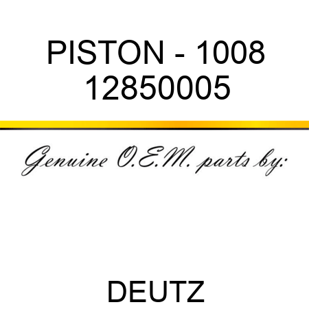 PISTON - 1008 12850005